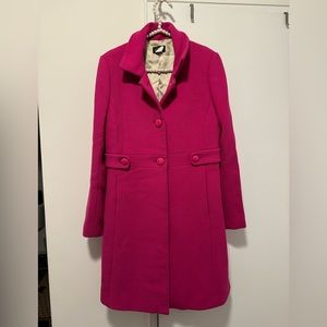 J.Crew Pink Button Coat Size 6